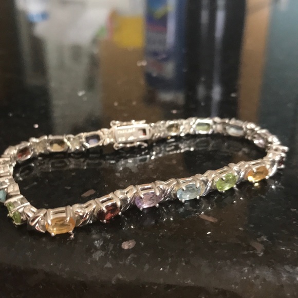 Jewelry - Bracelet sterling with multi gem stones Jewelry - Bracelet sterling with multi gem stones